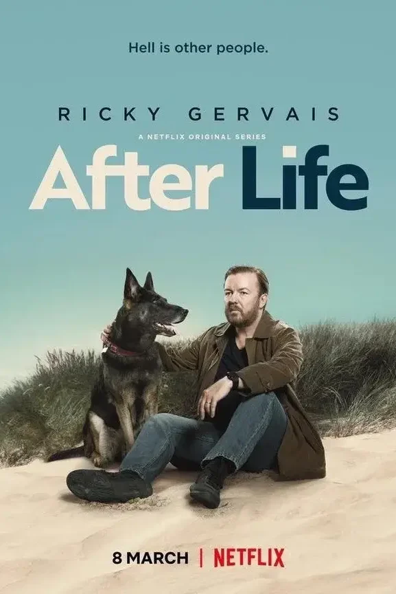 19.After Life_583x864 George Ou provided language quality assurance for After Life, the British comedy-drama where Ricky Gervais plays Tony, a newspaper writer transformed by his wife's death.
